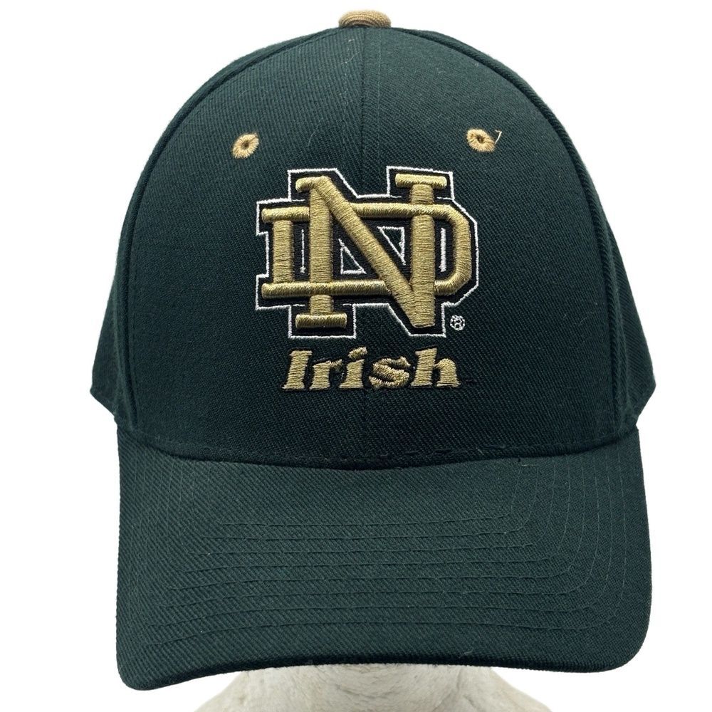 Notre Dame Fighting Irish Hat Zephyr Fitted Size 7 Green Gold NCAA Cap